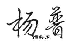 駱恆光楊普行書個性簽名怎么寫