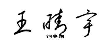 梁錦英王晴宇草書個性簽名怎么寫