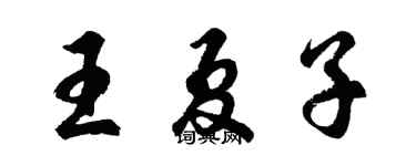 胡問遂王夏子行書個性簽名怎么寫