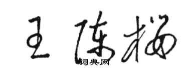 駱恆光王陳櫻草書個性簽名怎么寫