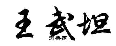 胡問遂王武坦行書個性簽名怎么寫
