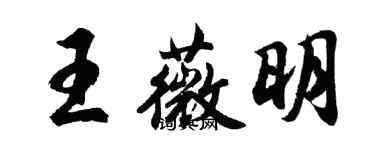 胡問遂王薇明行書個性簽名怎么寫