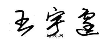 朱錫榮王宇霆草書個性簽名怎么寫