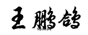 胡問遂王鵬鴿行書個性簽名怎么寫