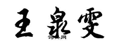 胡問遂王泉雯行書個性簽名怎么寫