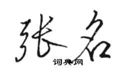 駱恆光張名行書個性簽名怎么寫