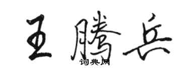 駱恆光王騰兵行書個性簽名怎么寫