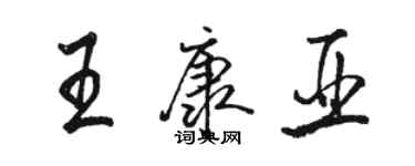 駱恆光王康亞行書個性簽名怎么寫