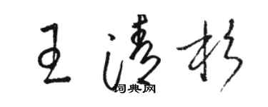 駱恆光王清杉草書個性簽名怎么寫