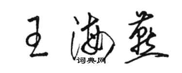 駱恆光王海燕草書個性簽名怎么寫