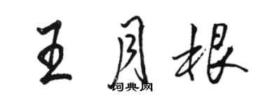 駱恆光王月根行書個性簽名怎么寫