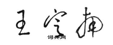 駱恆光王定南草書個性簽名怎么寫