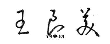 駱恆光王良美草書個性簽名怎么寫