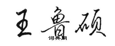 駱恆光王魯碩行書個性簽名怎么寫