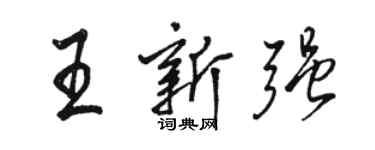 駱恆光王新強行書個性簽名怎么寫