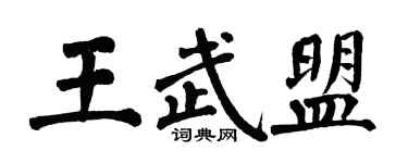 翁闓運王武盟楷書個性簽名怎么寫