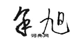 駱恆光余旭草書個性簽名怎么寫
