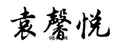 胡問遂袁馨悅行書個性簽名怎么寫