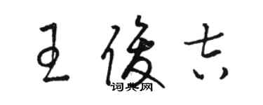 駱恆光王俊吉草書個性簽名怎么寫