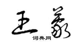 曾慶福王蒙草書個性簽名怎么寫