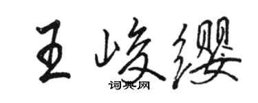 駱恆光王峻纓行書個性簽名怎么寫