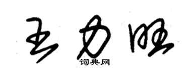 朱錫榮王力旺草書個性簽名怎么寫