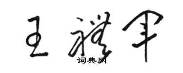 駱恆光王禮軍草書個性簽名怎么寫