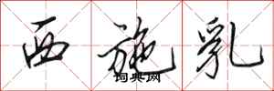 田英章西施乳行書怎么寫