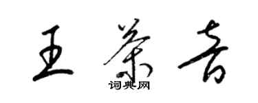 梁錦英王茶音草書個性簽名怎么寫