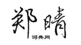 駱恆光鄭晴行書個性簽名怎么寫