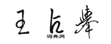 駱恆光王占舉草書個性簽名怎么寫