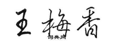 駱恆光王梅香行書個性簽名怎么寫