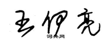 朱錫榮王伊亮草書個性簽名怎么寫