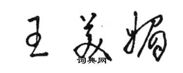 駱恆光王美媚草書個性簽名怎么寫