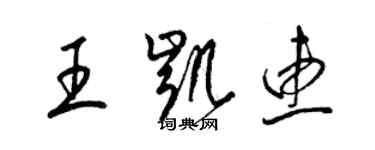 梁錦英王凱惠草書個性簽名怎么寫