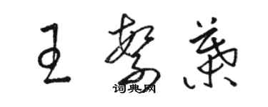 駱恆光王繁葉草書個性簽名怎么寫