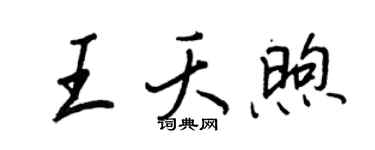 王正良王夭煦行書個性簽名怎么寫