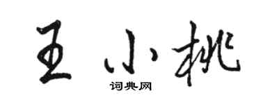 駱恆光王小桃行書個性簽名怎么寫
