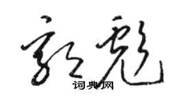 駱恆光郭彪草書個性簽名怎么寫