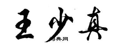 胡問遂王少真行書個性簽名怎么寫