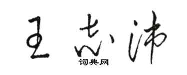 駱恆光王志沛草書個性簽名怎么寫