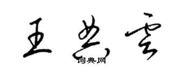 梁錦英王典雲草書個性簽名怎么寫