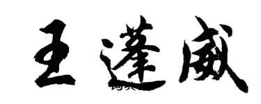 胡問遂王蓬威行書個性簽名怎么寫