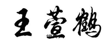 胡問遂王萱鶴行書個性簽名怎么寫