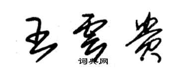 朱錫榮王雲貴草書個性簽名怎么寫