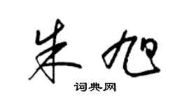 梁錦英朱旭草書個性簽名怎么寫