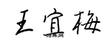 王正良王宜梅行書個性簽名怎么寫