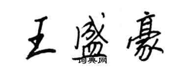 王正良王盛豪行書個性簽名怎么寫