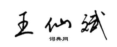 梁錦英王仙斌草書個性簽名怎么寫