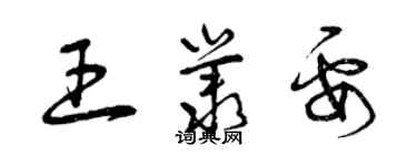 曾慶福王叢要草書個性簽名怎么寫